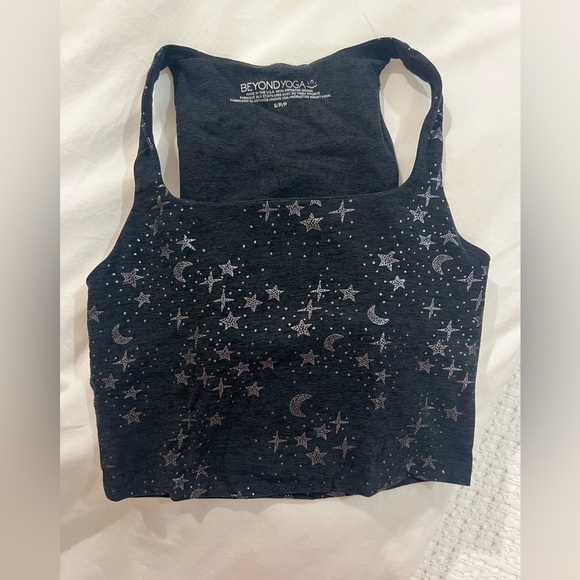 Beyond Yoga Midnight Sky Crop Top and matching leggings - Picture 1 of 5